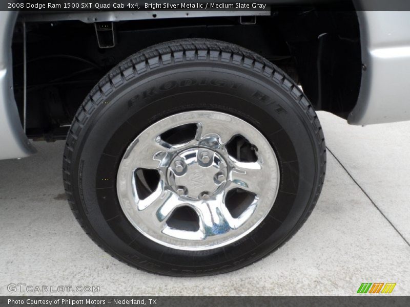 Bright Silver Metallic / Medium Slate Gray 2008 Dodge Ram 1500 SXT Quad Cab 4x4