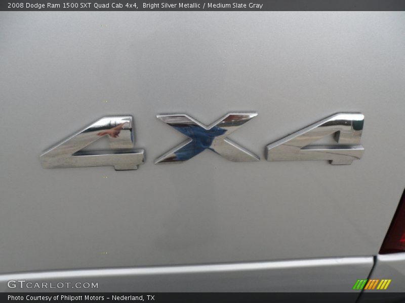 Bright Silver Metallic / Medium Slate Gray 2008 Dodge Ram 1500 SXT Quad Cab 4x4