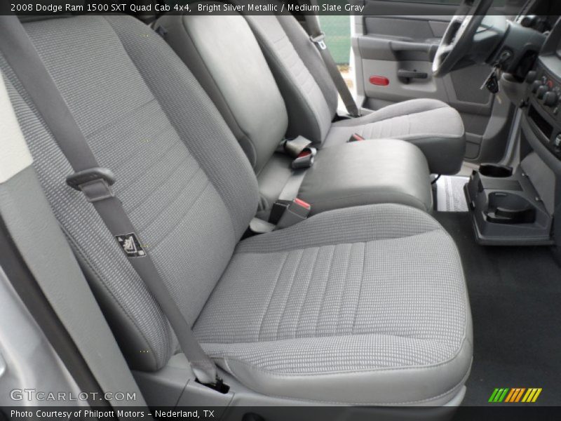 Bright Silver Metallic / Medium Slate Gray 2008 Dodge Ram 1500 SXT Quad Cab 4x4