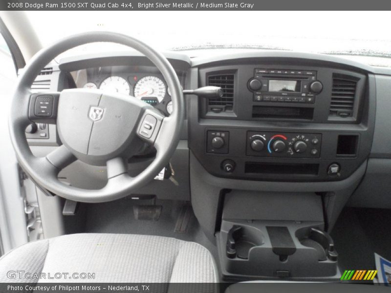 Bright Silver Metallic / Medium Slate Gray 2008 Dodge Ram 1500 SXT Quad Cab 4x4