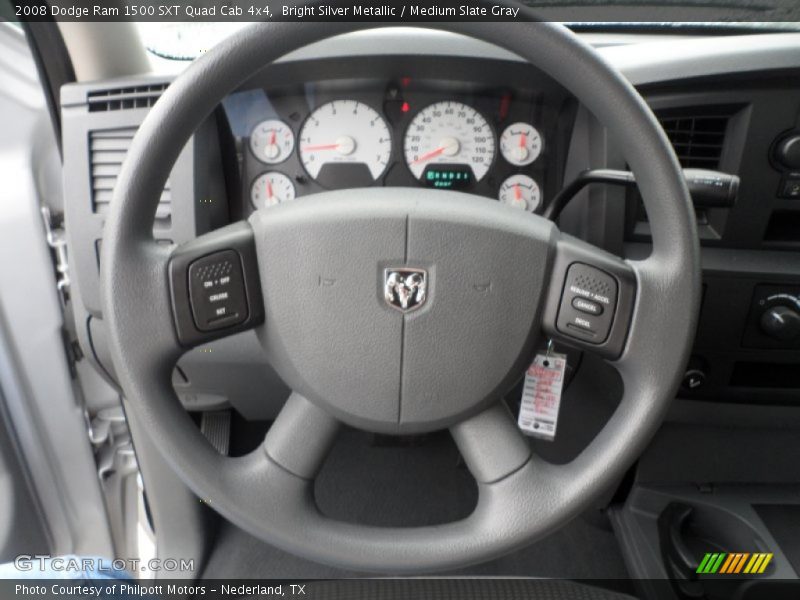 Bright Silver Metallic / Medium Slate Gray 2008 Dodge Ram 1500 SXT Quad Cab 4x4