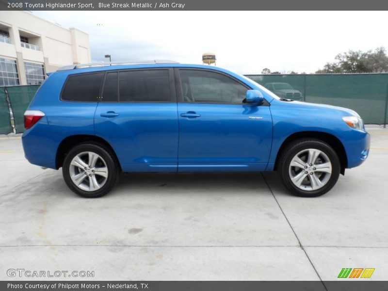 Blue Streak Metallic / Ash Gray 2008 Toyota Highlander Sport