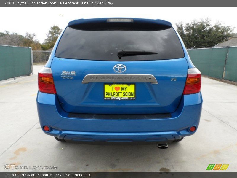 Blue Streak Metallic / Ash Gray 2008 Toyota Highlander Sport