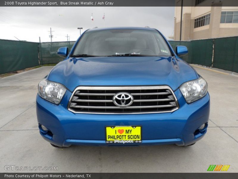 Blue Streak Metallic / Ash Gray 2008 Toyota Highlander Sport