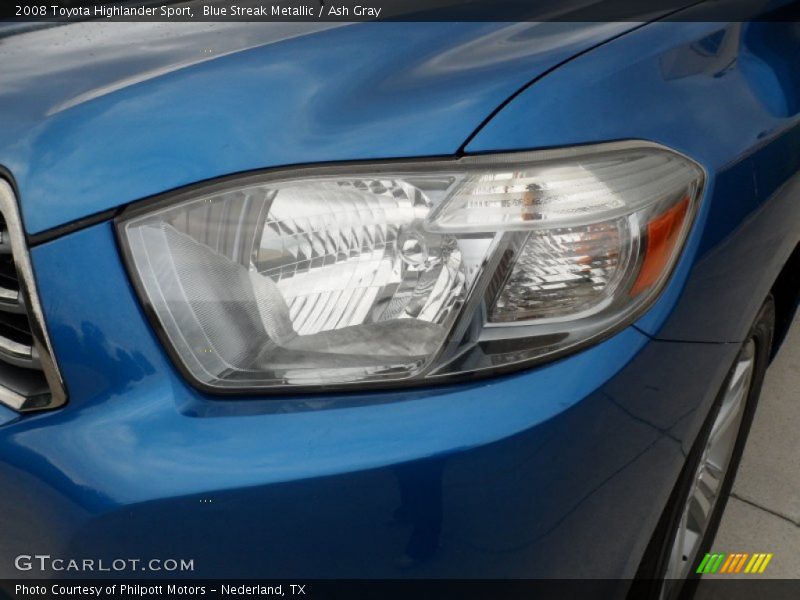 Blue Streak Metallic / Ash Gray 2008 Toyota Highlander Sport