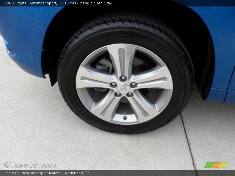 Blue Streak Metallic / Ash Gray 2008 Toyota Highlander Sport