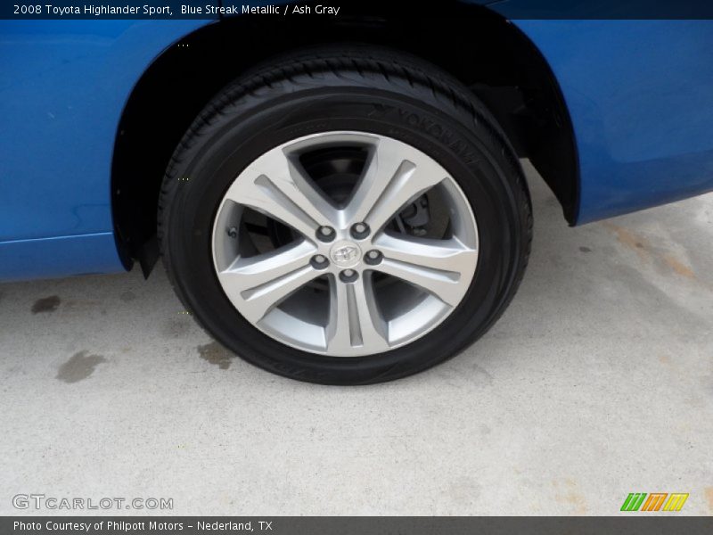 Blue Streak Metallic / Ash Gray 2008 Toyota Highlander Sport