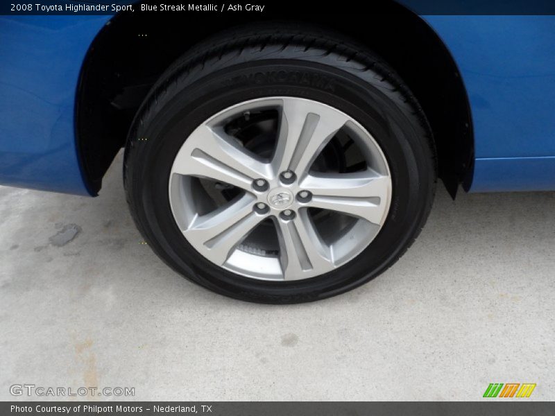 Blue Streak Metallic / Ash Gray 2008 Toyota Highlander Sport