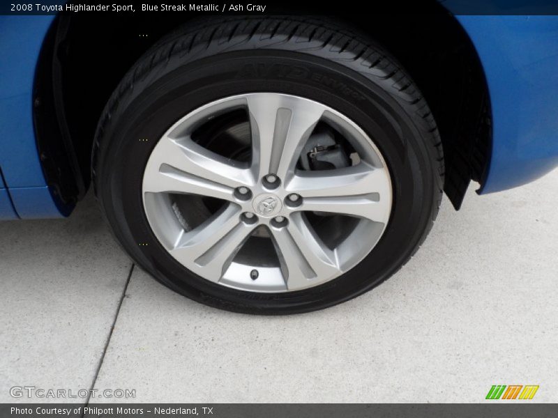 Blue Streak Metallic / Ash Gray 2008 Toyota Highlander Sport