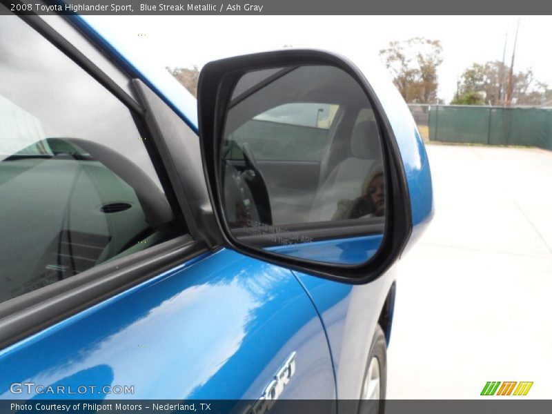 Blue Streak Metallic / Ash Gray 2008 Toyota Highlander Sport