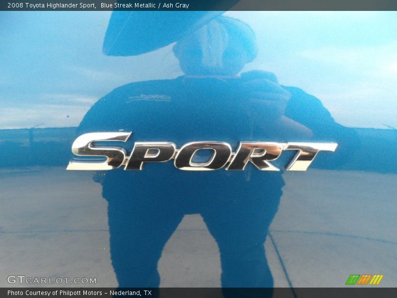 Blue Streak Metallic / Ash Gray 2008 Toyota Highlander Sport