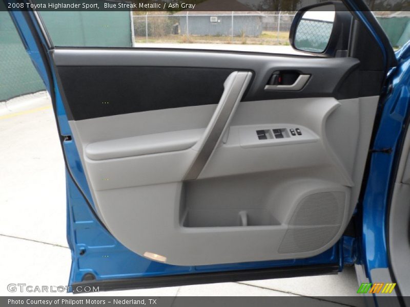 Blue Streak Metallic / Ash Gray 2008 Toyota Highlander Sport