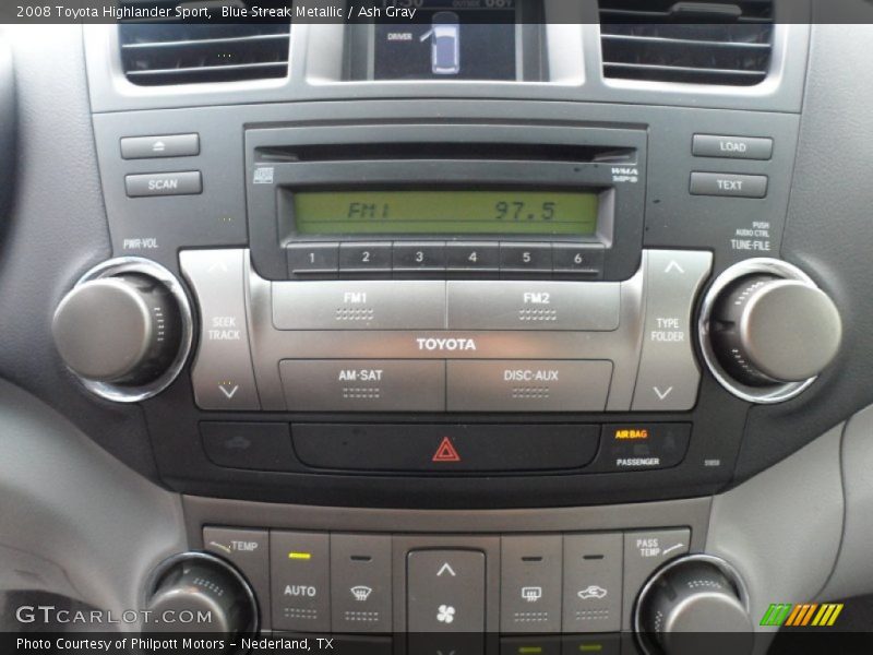 Blue Streak Metallic / Ash Gray 2008 Toyota Highlander Sport
