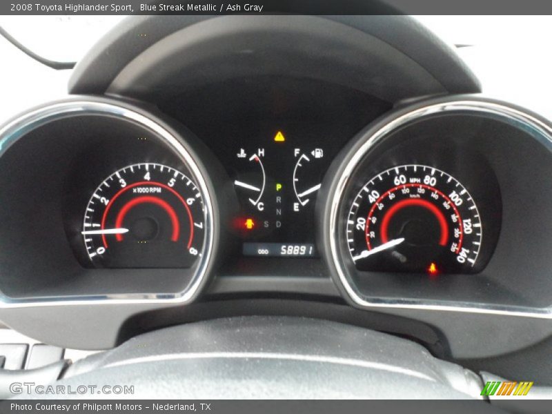 Blue Streak Metallic / Ash Gray 2008 Toyota Highlander Sport
