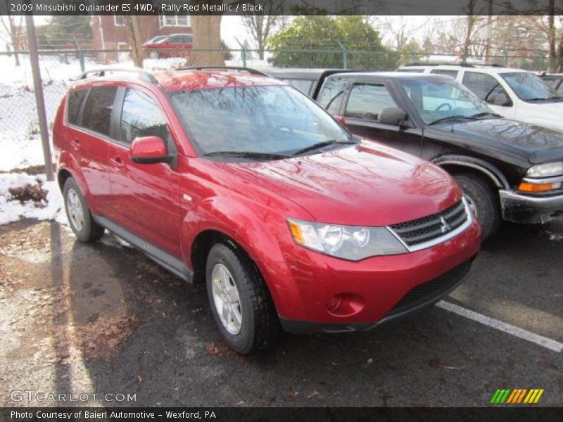Rally Red Metallic / Black 2009 Mitsubishi Outlander ES 4WD