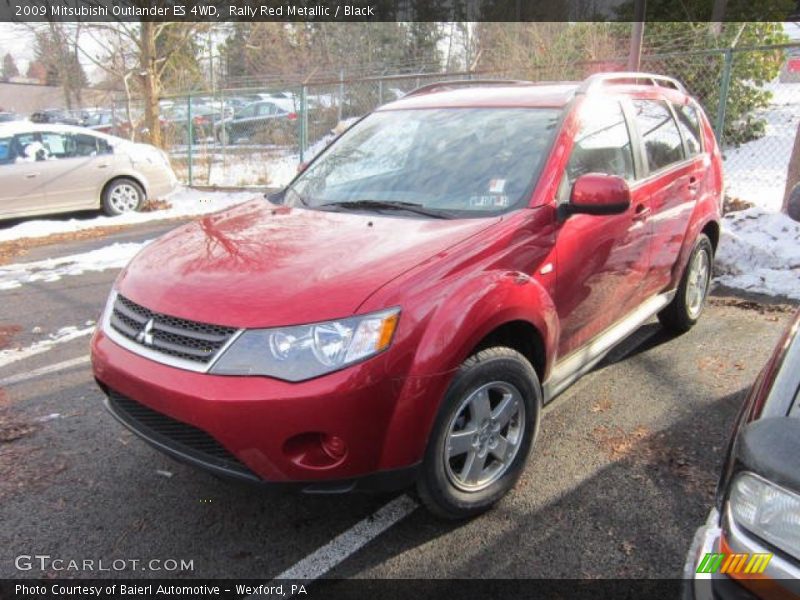 Rally Red Metallic / Black 2009 Mitsubishi Outlander ES 4WD