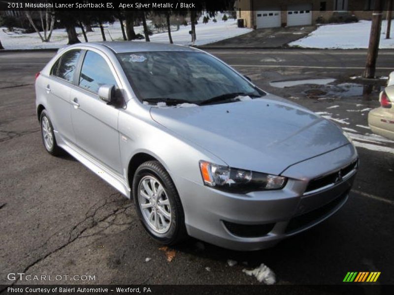 Apex Silver Metallic / Black 2011 Mitsubishi Lancer Sportback ES