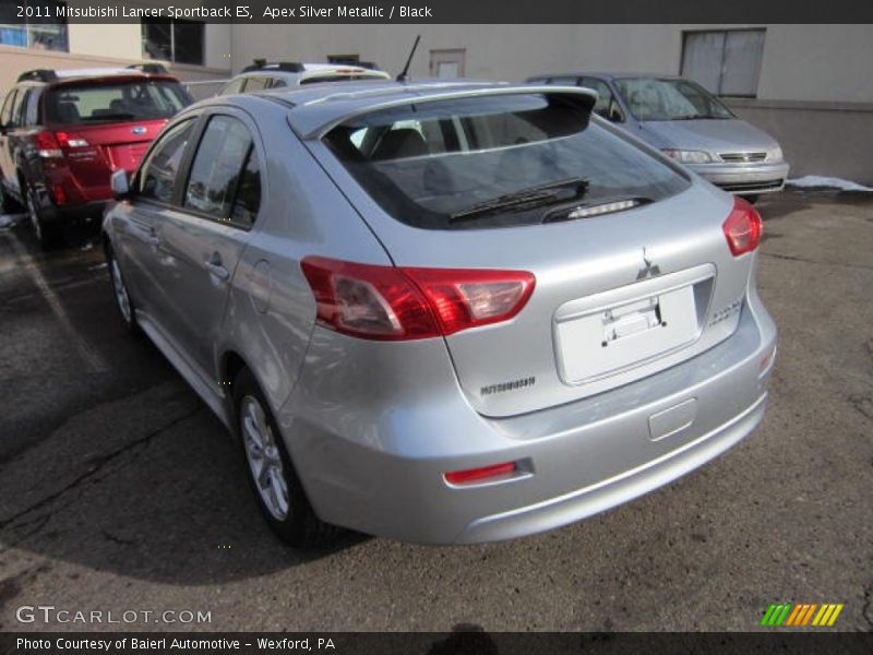 Apex Silver Metallic / Black 2011 Mitsubishi Lancer Sportback ES