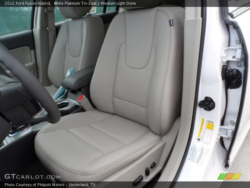  2012 Fusion Hybrid Medium Light Stone Interior