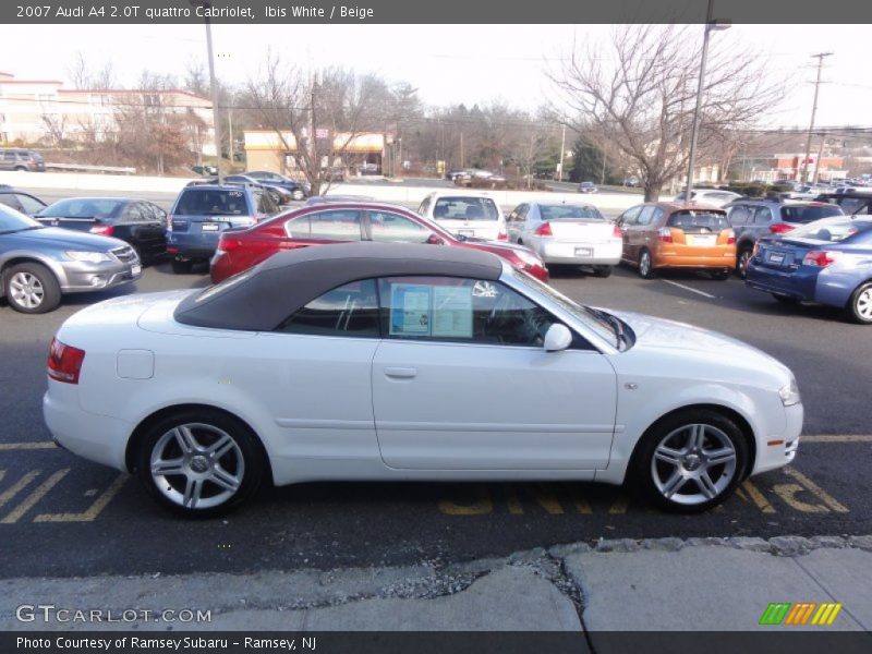 Ibis White / Beige 2007 Audi A4 2.0T quattro Cabriolet