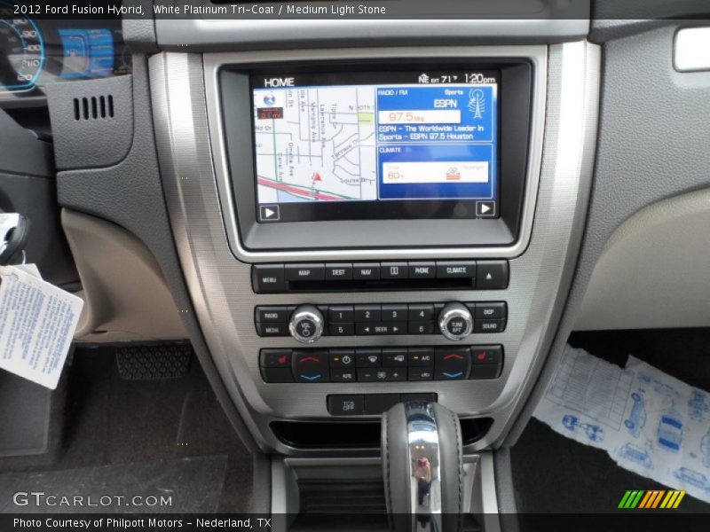 Controls of 2012 Fusion Hybrid