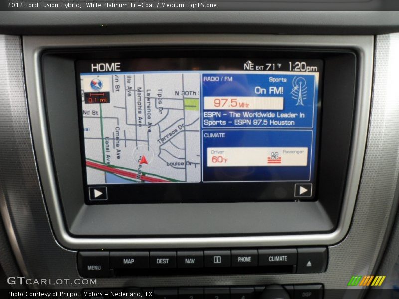 Navigation of 2012 Fusion Hybrid