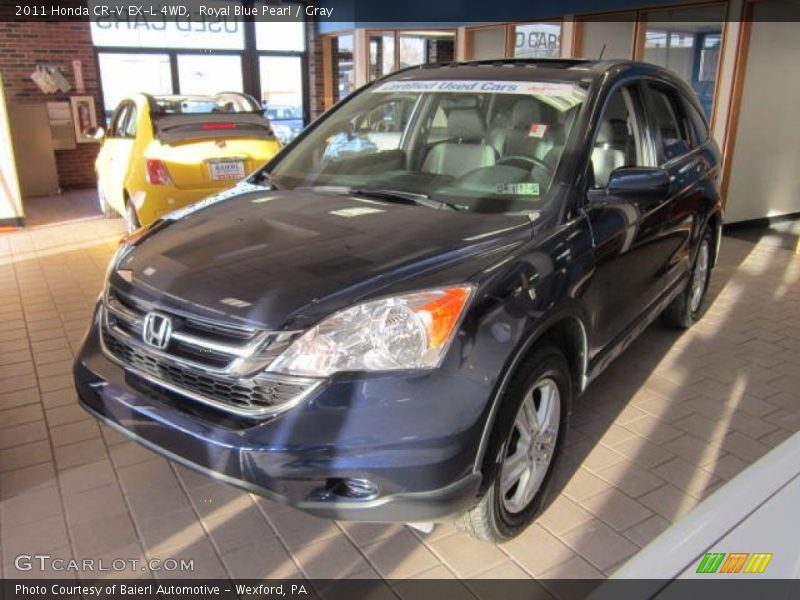 Royal Blue Pearl / Gray 2011 Honda CR-V EX-L 4WD