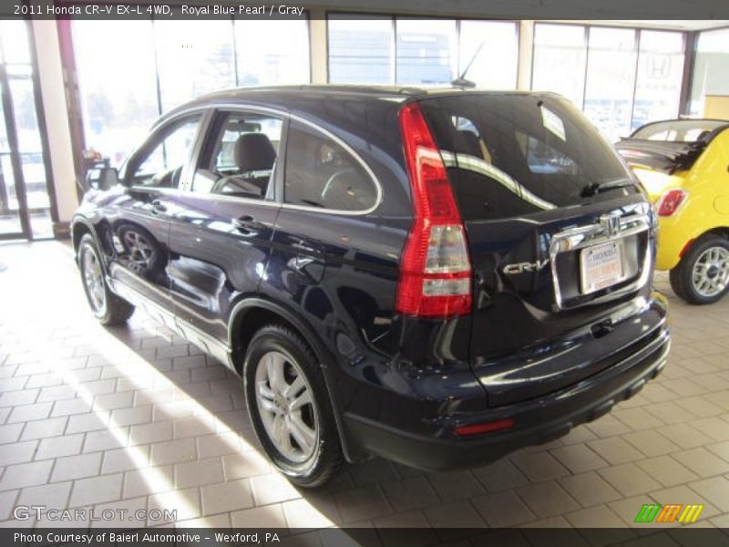 Royal Blue Pearl / Gray 2011 Honda CR-V EX-L 4WD