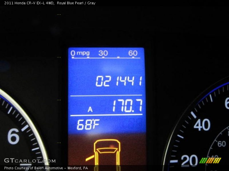 Royal Blue Pearl / Gray 2011 Honda CR-V EX-L 4WD