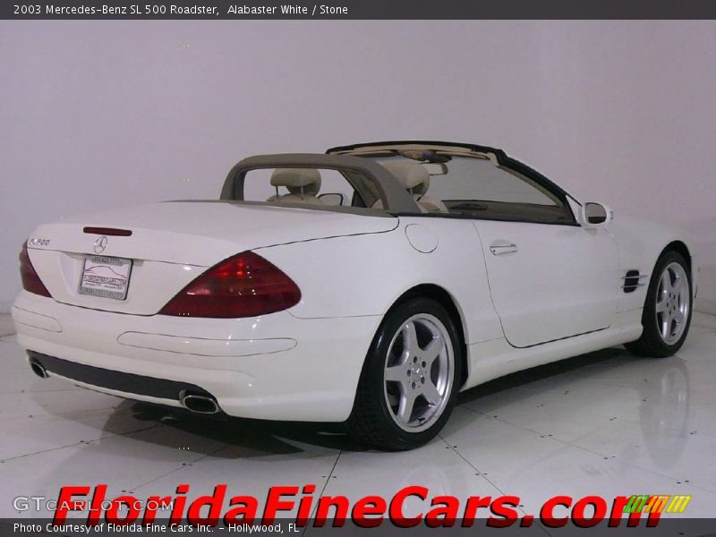 Alabaster White / Stone 2003 Mercedes-Benz SL 500 Roadster