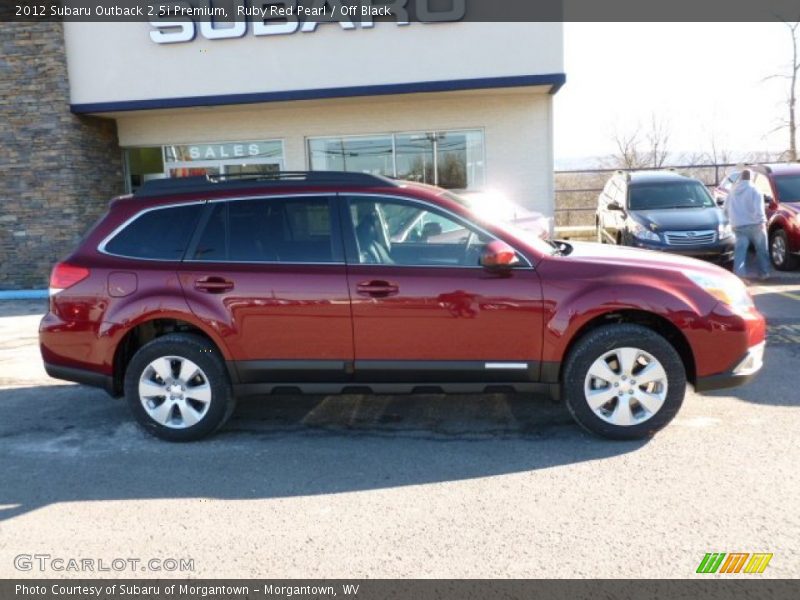 Ruby Red Pearl / Off Black 2012 Subaru Outback 2.5i Premium