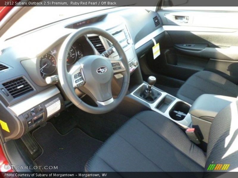 Ruby Red Pearl / Off Black 2012 Subaru Outback 2.5i Premium