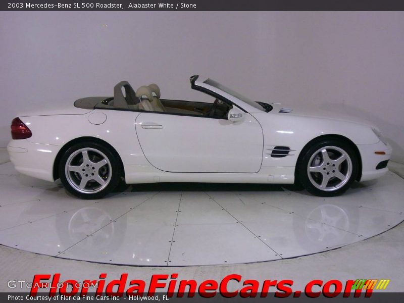 Alabaster White / Stone 2003 Mercedes-Benz SL 500 Roadster