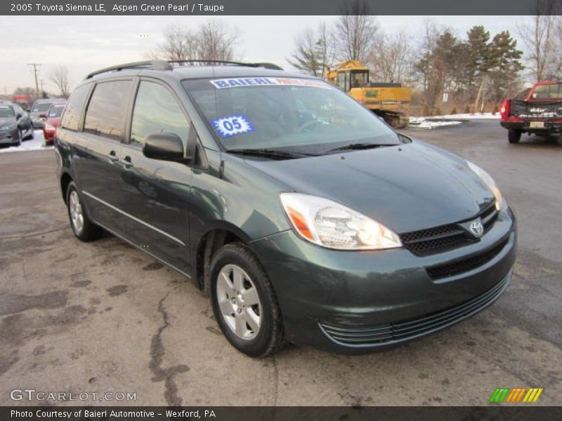 Aspen Green Pearl / Taupe 2005 Toyota Sienna LE