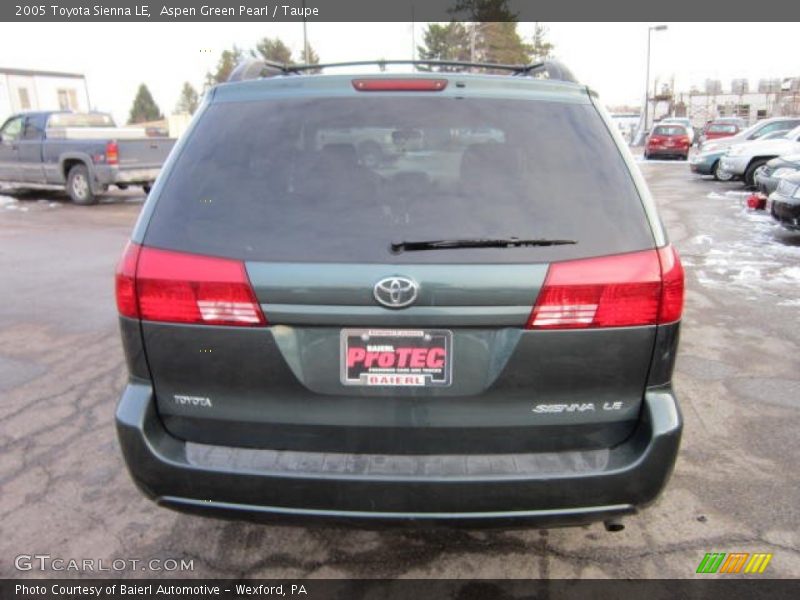 Aspen Green Pearl / Taupe 2005 Toyota Sienna LE