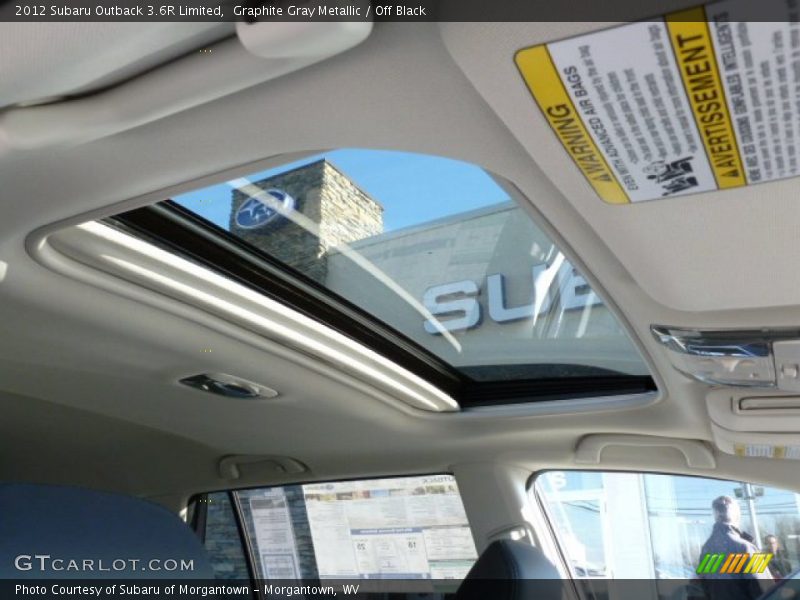Graphite Gray Metallic / Off Black 2012 Subaru Outback 3.6R Limited
