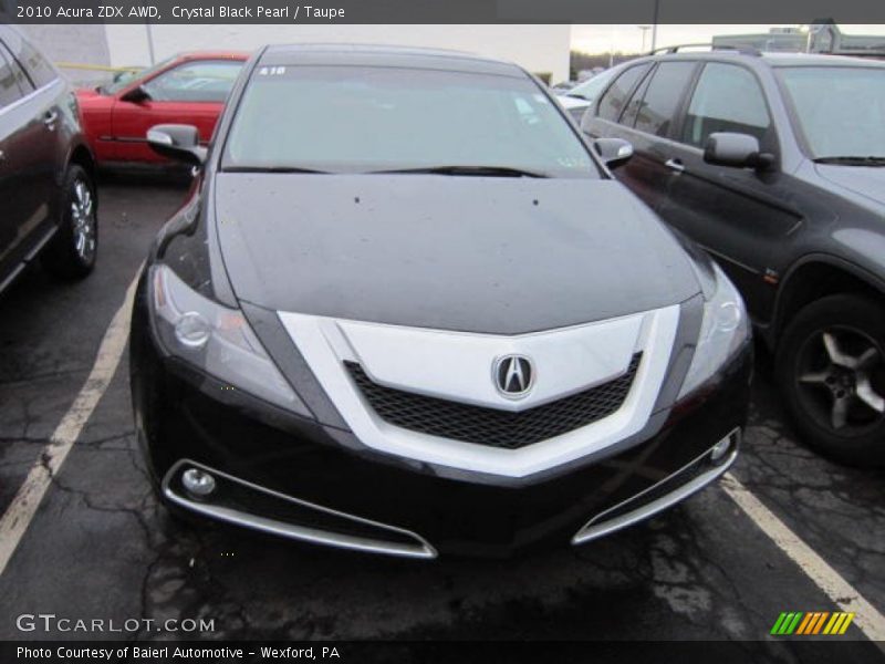 Crystal Black Pearl / Taupe 2010 Acura ZDX AWD