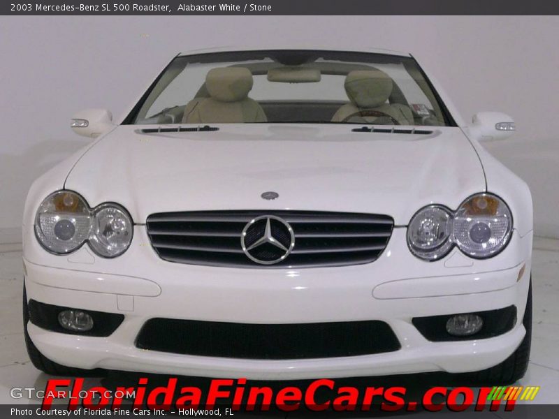 Alabaster White / Stone 2003 Mercedes-Benz SL 500 Roadster