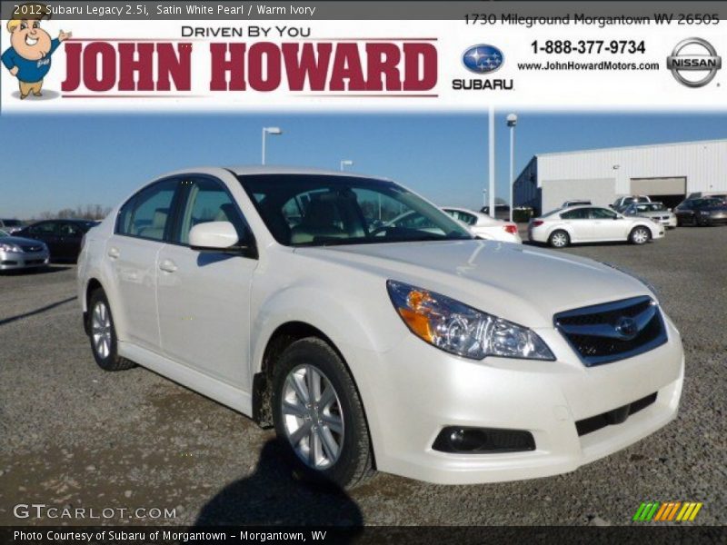 Satin White Pearl / Warm Ivory 2012 Subaru Legacy 2.5i