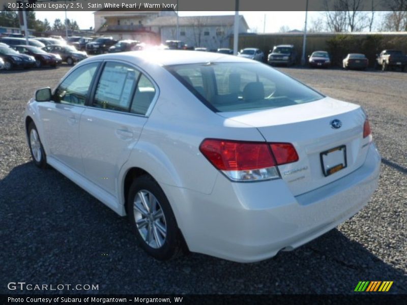 Satin White Pearl / Warm Ivory 2012 Subaru Legacy 2.5i