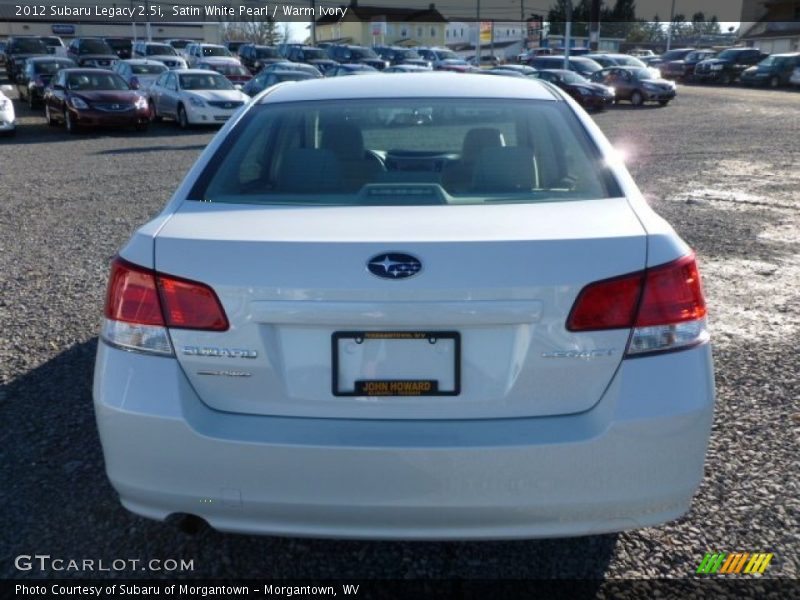 Satin White Pearl / Warm Ivory 2012 Subaru Legacy 2.5i