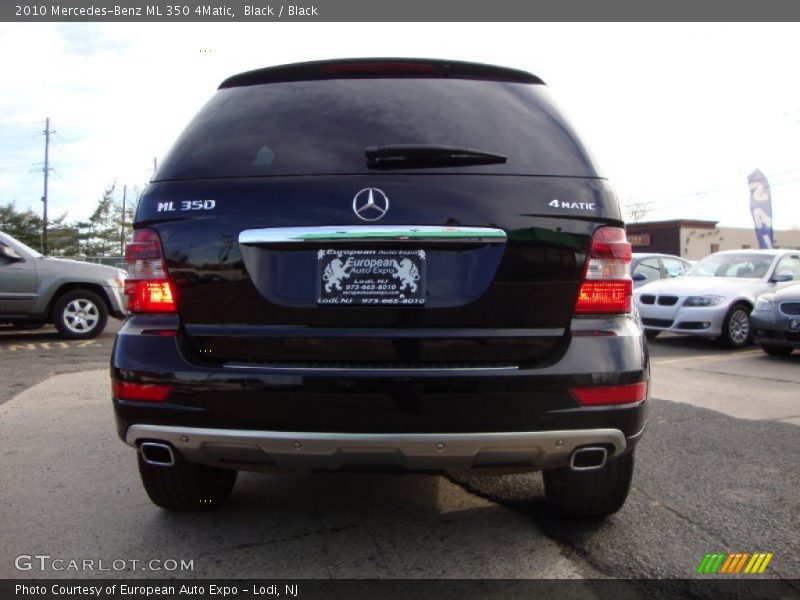 Black / Black 2010 Mercedes-Benz ML 350 4Matic
