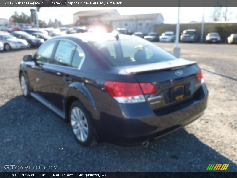 Graphite Gray Metallic / Off Black 2012 Subaru Legacy 2.5i Limited