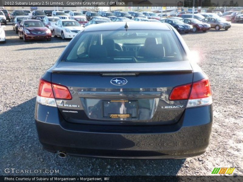 Graphite Gray Metallic / Off Black 2012 Subaru Legacy 2.5i Limited