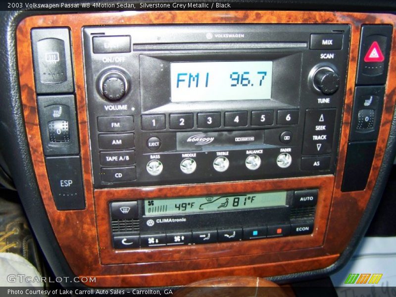 Silverstone Grey Metallic / Black 2003 Volkswagen Passat W8 4Motion Sedan