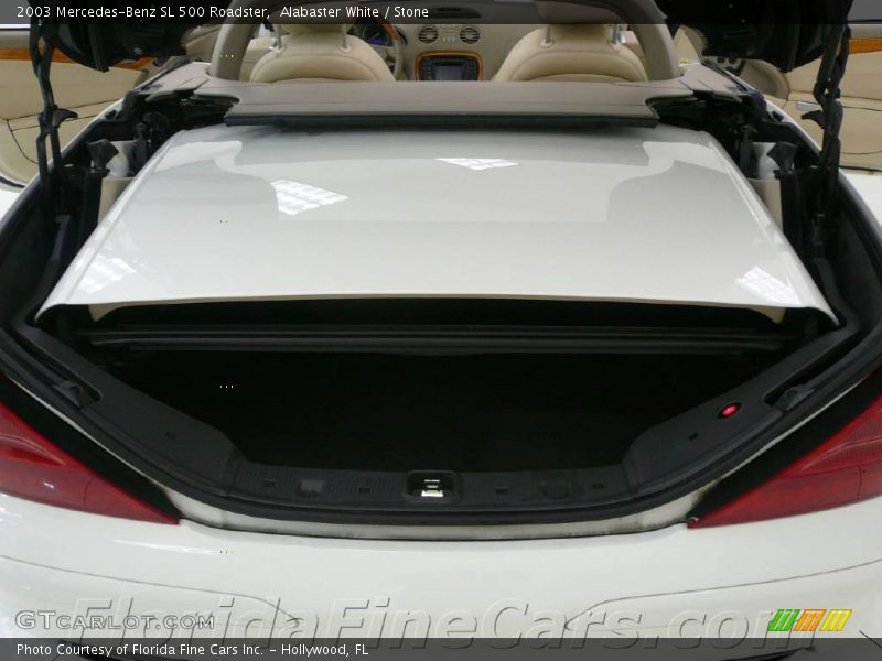 Alabaster White / Stone 2003 Mercedes-Benz SL 500 Roadster