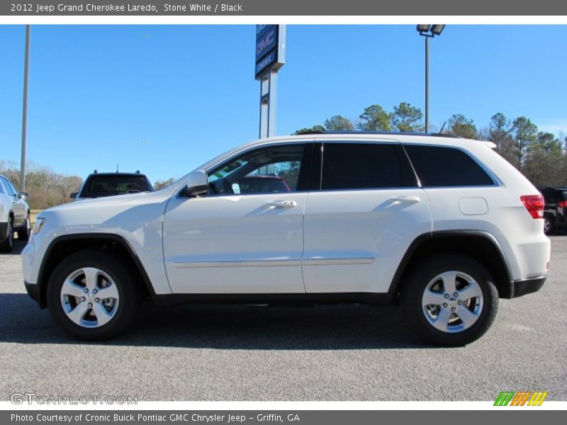 Stone White / Black 2012 Jeep Grand Cherokee Laredo