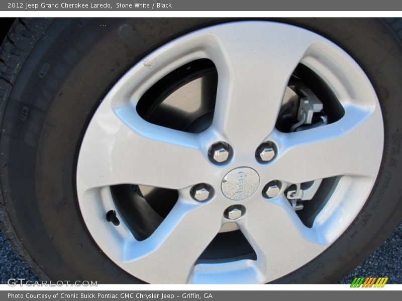 Stone White / Black 2012 Jeep Grand Cherokee Laredo