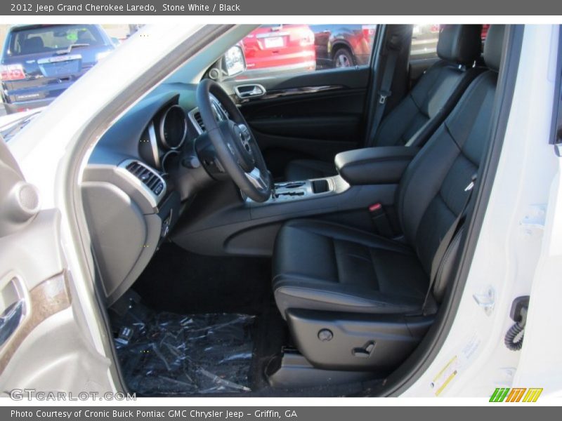 Stone White / Black 2012 Jeep Grand Cherokee Laredo