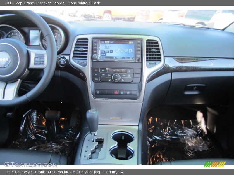 Stone White / Black 2012 Jeep Grand Cherokee Laredo